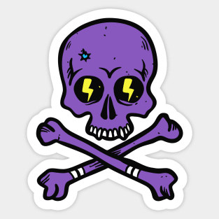 Skull and Bones - Purple Sticker